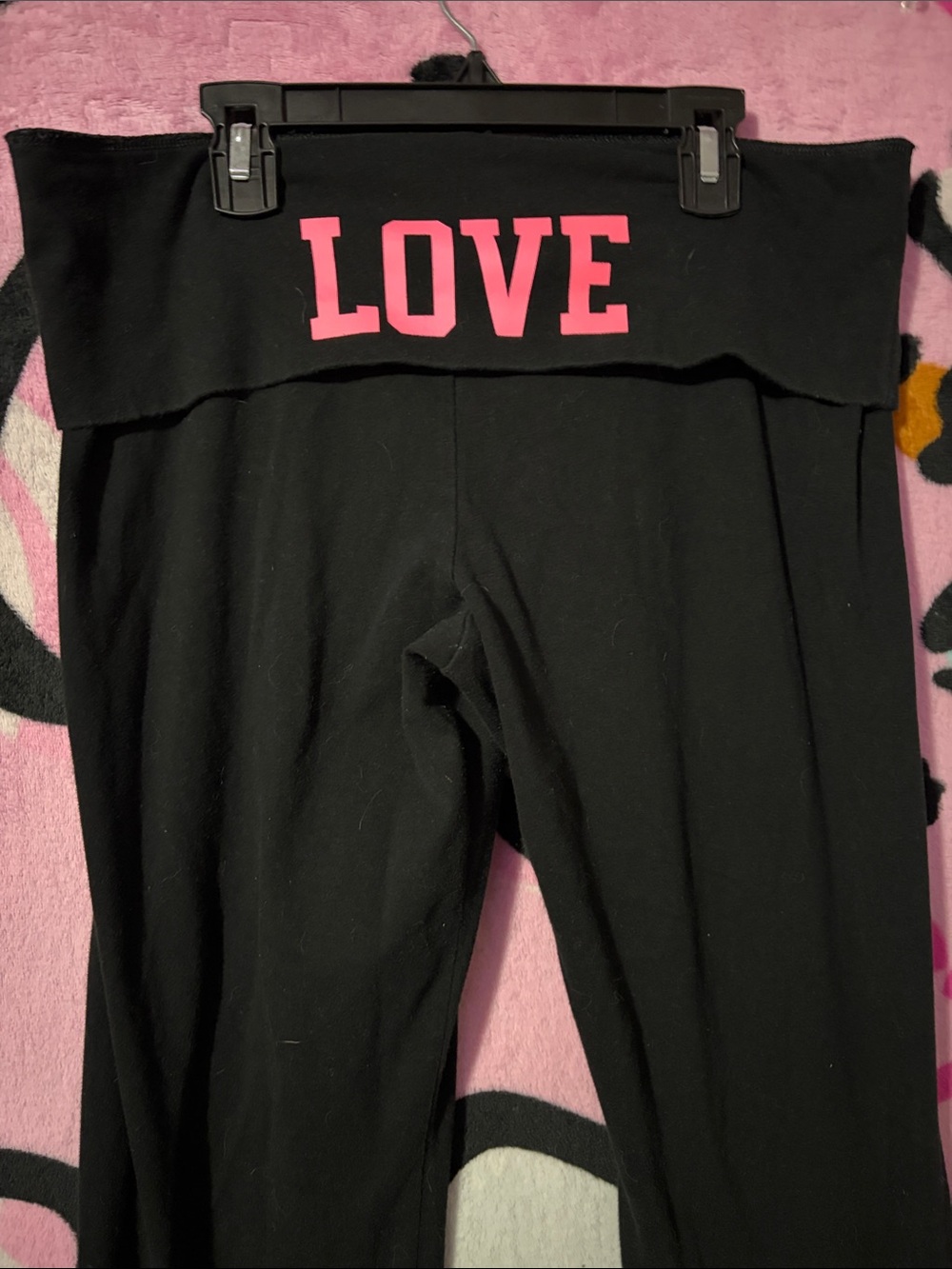 Victoria’s secret Fold over flare yoga pants - Picture 2 of 5